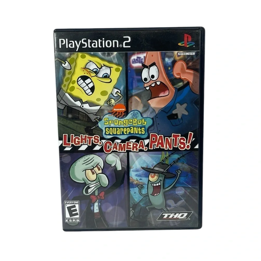 PlayStation 2 SpongeBob SquarePants Lights Camera Action Video Game w Manual